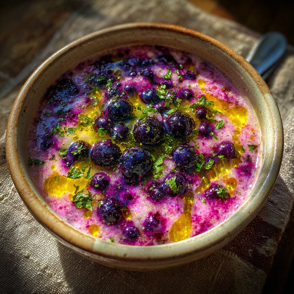 Gaspacho citron myrtilles