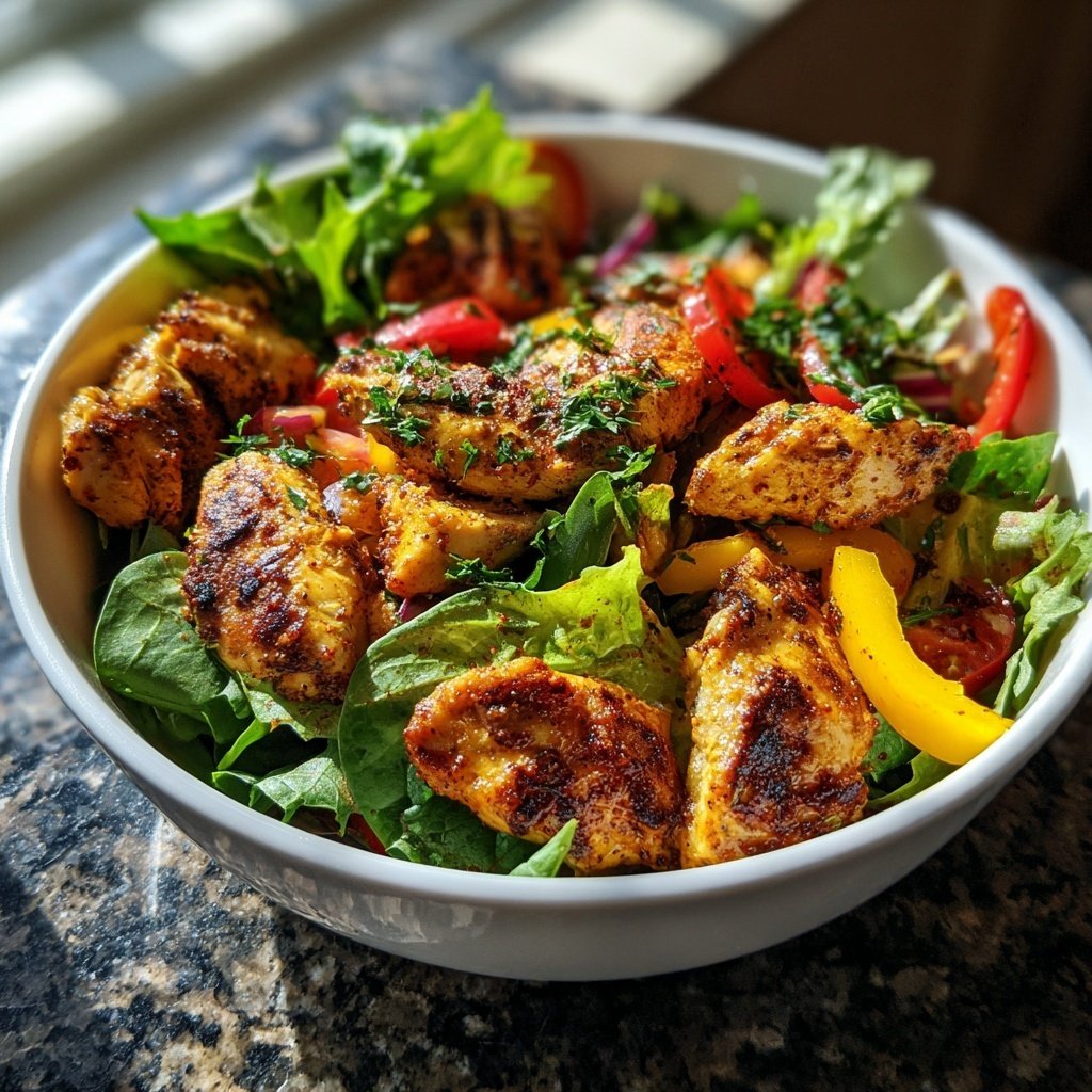 Salade de Poulet Grillé Jerk Épicée