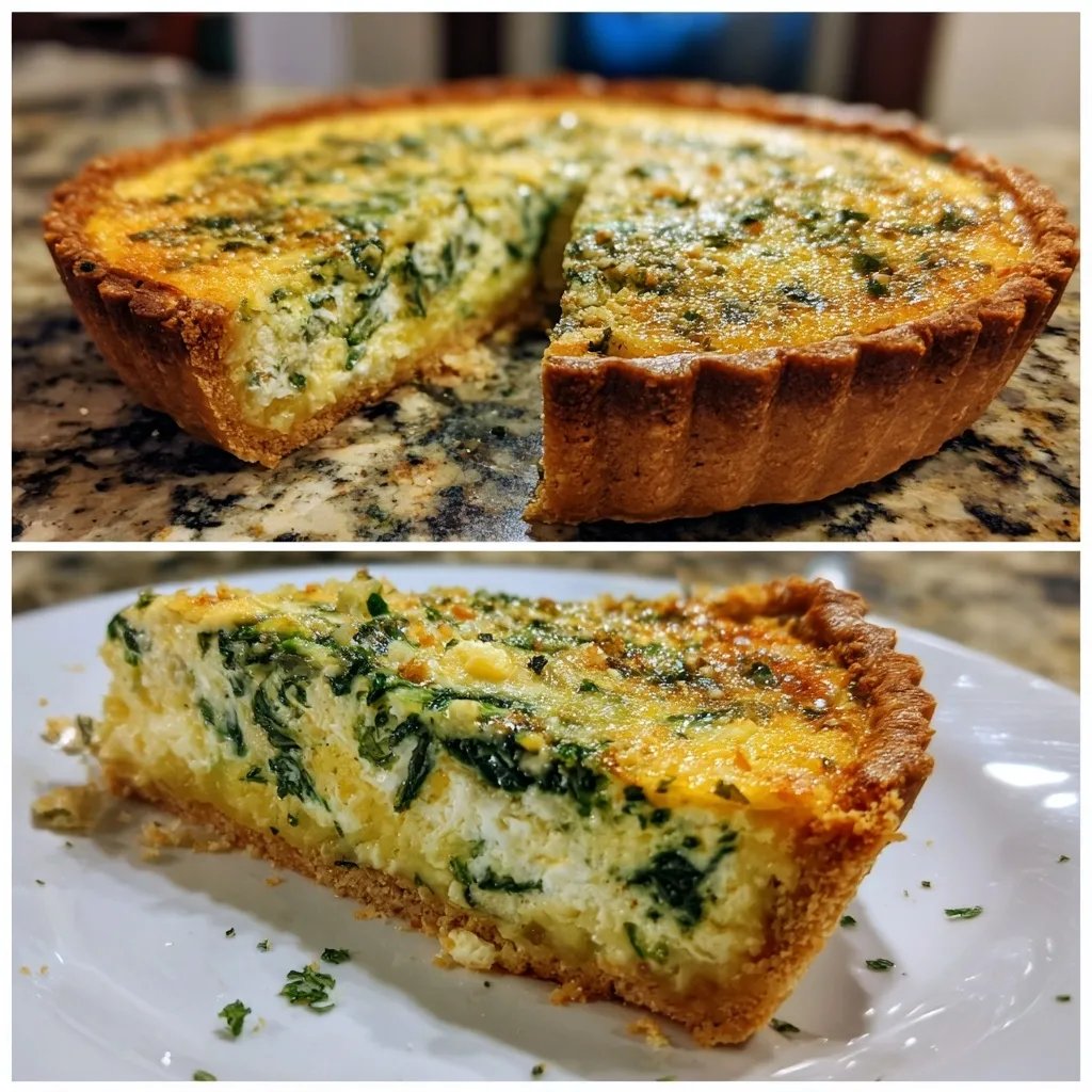 Tarte ricotta épinards citron