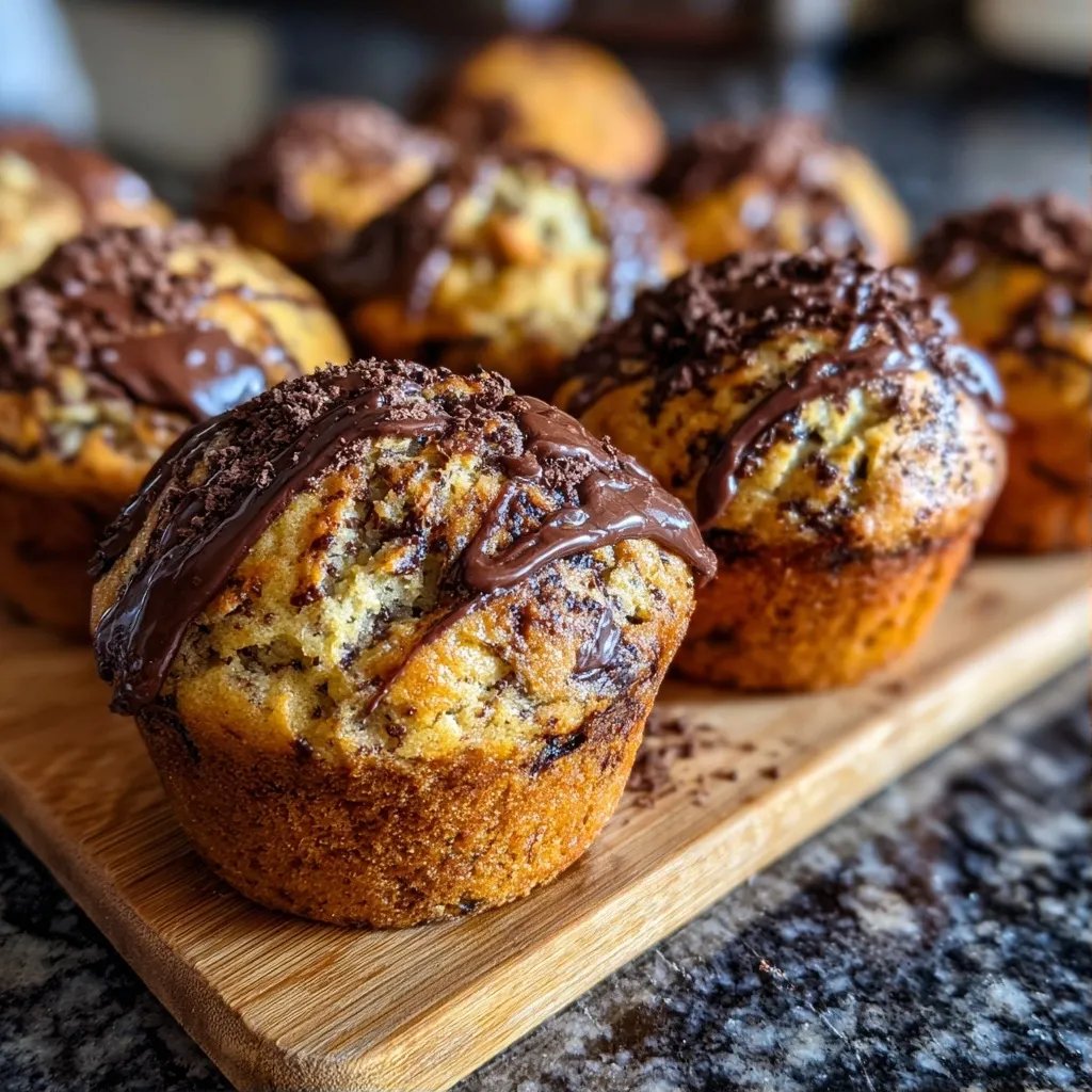 Muffins banane chocolat noir