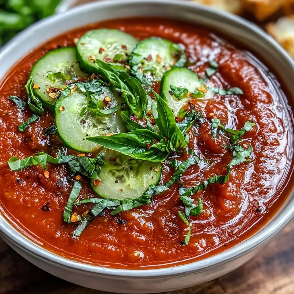 Gaspacho tomate concombre basilic