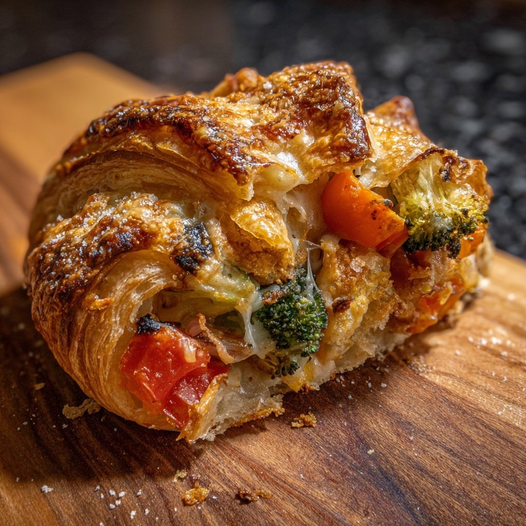 Gratin croissant salé aux légumes