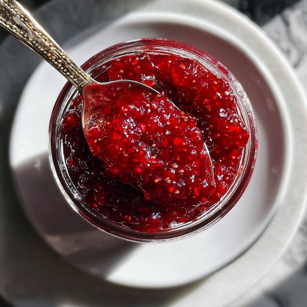 Confiture chia citron fruits rouges